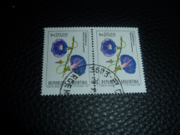 Républica Argentina - Ipomoea Purpurea - Campanilla - 20 $a - Yt 1435 - Multicolore - Double Oblitérés - Année 1984- - Used Stamps