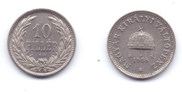 Hungary 10 Filler 1908 - Hongrie