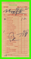 FACTURE DE LA LAITERIE BASTIEN INC, Rue JARRY - FACTURE No 12 - MONTANT DE 1,97$ EN 1965 - - Kanada