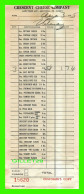 FACTURE - CRESCENT CHEESE COMPANY, PARK Ave - FACTURE No 15620 - MONTANT DE 1,74$ EN 1965 - - Canadá