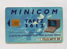 Télécarte France - 3612 Minicom - Sin Clasificación