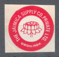 COSMETICS Powder Industry Factory Mica Flakes Powder Close LABEL CINDERELLA VIGNETTE 1970 Giridih INDIA Jaimica - Usines & Industries