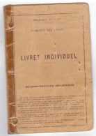 LIVRET INDIVIDUEL -1972  ANGERS - Documents