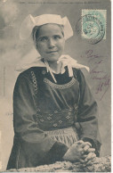 Gouézec (29 Finistère) Jeune Fille - Coll. Villard N° 1438 Carte Précurseur - Gouézec