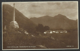 GLENCOE - Monument Macdonalds - Real Photograoh - Old Postcard (see Sales Conditions) 07904 - Inverness-shire