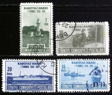 Türkiye 1951 Mi 1286-1289 Coastal Rights, 25th Anniversary Of The Cabotage Rights - Gebraucht