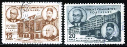 Türkiye 1953 Mi 1367-1368 Banking Congress, 5th International People's Circuit Congress - Gebraucht