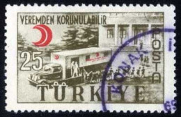 Türkiye 1957 Mi 1515 Fight Against Tuberculosis | Healthcare | Medicines | Rays | TBC | Truck - Gebruikt