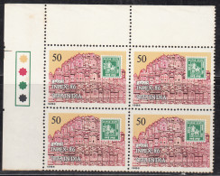 T/L Block, India MNH 1986 INPEX 86, Hawa Mahal (Palace), Philatelic Exhibition, Architecture Of Pink Stone Jaipur Stamp - Blocks & Sheetlets