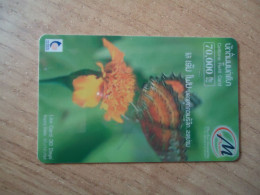 LAOS USED CARDS  BUTTERFLIES - Farfalle