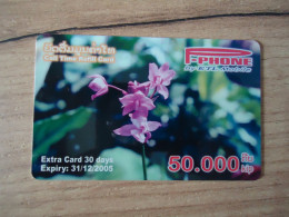 LAOS USED CARDS  PLANTS FLOWERS - Blumen