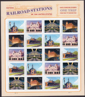 2023 US Railroad Stations Forever Stamp Sheet Scott # 5758-5762 USPS Sealed ! Collector Item ! - Feuilles Complètes