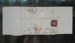 1849 GB Penny Red Rising Stars On Nottingham Letter - Cartas & Documentos