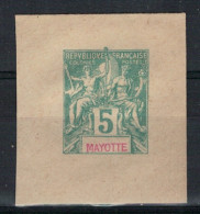 MAYOTTE                N° YVERT  :  4 Sur Fragment D'entier  NEUF SANS GOMME        ( S G     2 / 51  ) - Ungebraucht