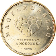 Monnaie, Hongrie, Respect For Heroes, 20 Forint, 2020, SPL, Nickel-brass - Hongrie