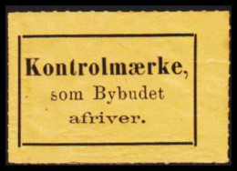 1869. NORGE.  DRAMMENS BYPOST (1 SKILLING BREVMÆRKE Fra I. B. Hagens Bybudkontor) Kontrolmærke Som Bybudet... - JF531605 - Local Post Stamps