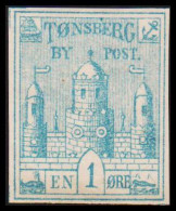 1884. NORGE. TØNSBERG BY POST EN 1 ØRE. Hinged. - JF531633 - Local Post Stamps