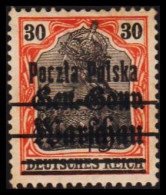 1918. POLSKA. 30 Pf. Germania With Overprint Poczta Polska. Hinged. (Michel 11) - JF531689 - Ungebraucht