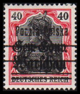 1918. POLSKA. 40 Pf. Germania With Overprint Poczta Polska. Hinged. (Michel 12) - JF531690 - Neufs