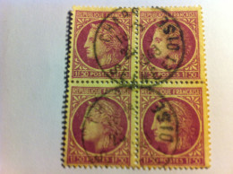 YT 679 Bloc 4 Timbres Oblitérés - 1945-47 Ceres (Mazelin)