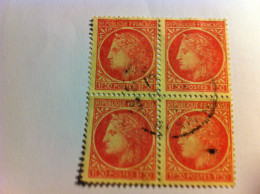 YT 679 Bloc 4 Timbres Oblitérés - 1945-47 Ceres (Mazelin)