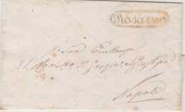 Rosarno Per Napoli, Cover Senza Contenuto. 28 Aprile 1845 - Neapel