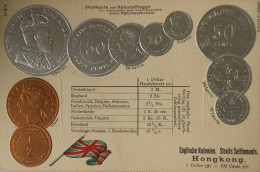 Hong Kong  // Münzkarte Prägedruck - Coin Card Embossed  19?? - Cina (Hong Kong)