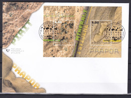 CROATIA 2022,MINERALS AND ROCKS,PIRIT,PRAPOR,BLOCK,FDC - Minéraux