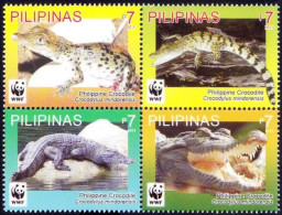 Philippines 2011 MNH 4v Blk, WWF, Crocodiles, Reptiles, Wildlife - Autres & Non Classés