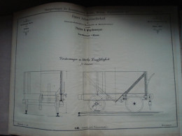 Rollwagen Plans 1872-73 Handmade "Kolos" And 18 Harzer Aktiengesellschaft Plan Printed In Book - Material Y Accesorios