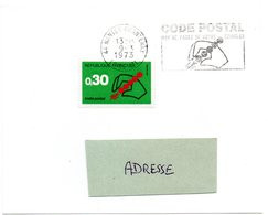 LOIRE ATLANTIQUE - Dépt N° 44 = NANTES CHANTENAY 1973 = FLAMME CONCORDANTE = SECAP 'CODE POSTAL / MOT DE PASSE ' - Postcode