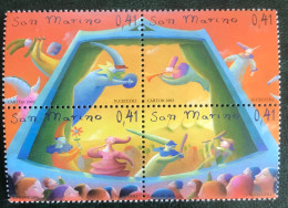 San Marino - C16/39 - MNH - 2003 - Michel 2105#2108 - Poppentheater - Blocchi & Foglietti