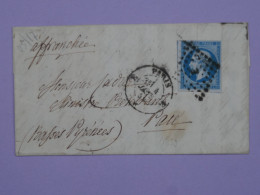 BR2 FRANCE BELLE LETTRE RR 1854  PARIS  A  PAU  +N°14  LOS. BATON  +AFF. INTERESSANT + - 1853-1860 Napoléon III.