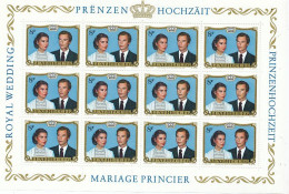 TIMBRE STAMP ZEGEL  LUXEMBOURG 12 X LE COUPLE ROYAL  XX - Andere & Zonder Classificatie