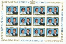 TIMBRE STAMP ZEGEL  LUXEMBOURG 12 X LE COUPLE ROYAL  XX - Autres & Non Classés