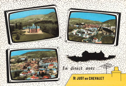 St Just En Chevalet * Souvenir Du Village , Cp 3 Vues - Andere & Zonder Classificatie