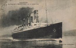 Cherbourg * Le Paquebot MAURETANIA De La Cunard Line * Mauretania Commerce Bateau - Steamers