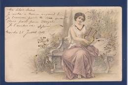 CPA 1 Euro Musique Illustrateur Femme Woman Art Nouveau Circulé Prix De Départ 1 Euro - 1900-1949