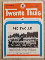 Programme FC Twente - PEC Zwolle - 3.5.1981 - KNVB Eredivisie - Holland - Programm - Football - Libros