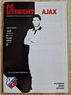 Programme FC Utrecht - Ajax - 28.1.2018 - KNVB Eredivisie - Holland - Programm - Football - Jean Paul De Jong - Books