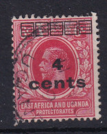 East Africa & Uganda Protectorates: 1919   KGV - Surcharge    SG64   4c On 6c   Used - Herrschaften Von Ostafrika Und Uganda