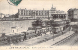 FRANCE - 78 - ST GERMAIN EN LAYE - Intérieur De La Gare Et Le Château - LL - Carte Postale Ancienne - St. Germain En Laye