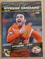 Programme Vitesse - PSV - 31.1.2010 -Eredivisie - Holland - Programm - Football - Onur Kaya - Libri