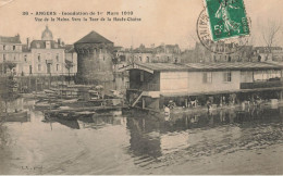 Angers Inondé * N°36 * Bateau Lavoir * Vue De La Maine , Vers La Tour De La Haute Chaîne  * Inondations Mars 1910 - Angers