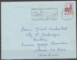 Coq De Decaris 25c Et 30c   Sur 5 Enveloppes  De L' Ile De France  1963-64-65-67 Avec Oméc Sécap - 1962-1965 Hahn (Decaris)