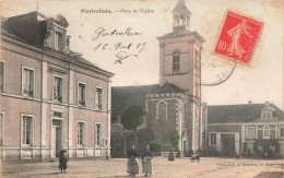 Pontvallain * 1907 * Place De L'église * Justice De Paix * Villageois - Pontvallain