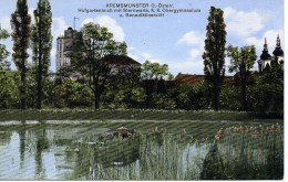 Kremsmünster - Hofgartenteich Mit Sternwarte, K.K. Obergymnasium U. Benediktinerstift (12760) - Kremsmünster