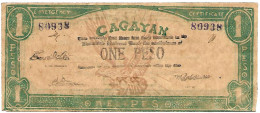 PHILIPPINES  CAGAYAN Province ONE Peso #188  VERT Avec Texte NOIR ,  Pr. NEUF - Philippines
