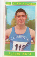 20 ATLETICA LEGGERA - FLAVIO ASTA - CAMPIONI DELLO SPORT 1967-68 PANINI STICKERS FIGURINE - Athlétisme