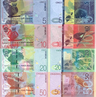 SAINT THOMAS & PRINCE 5 10 20 50 Dobras P 72 73 W76 W77 2016 2020 (2021) UNC Set 4 Banknotes, Paper - San Tomé E Principe